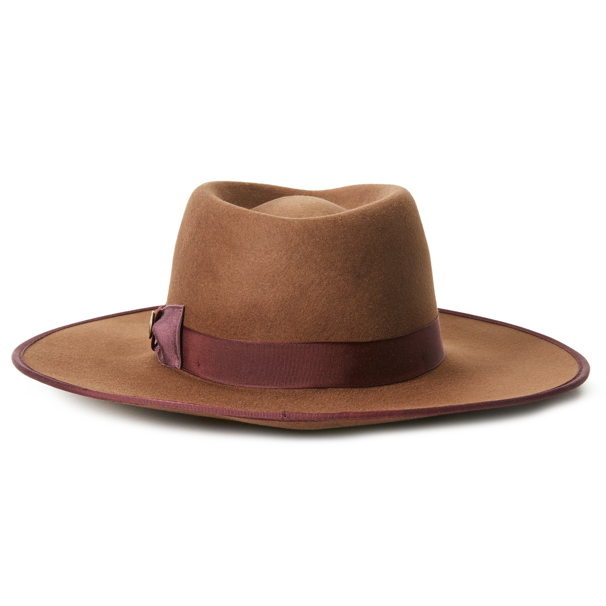 Goorin Bros. painted lady wool wide brim fedora Brown back view