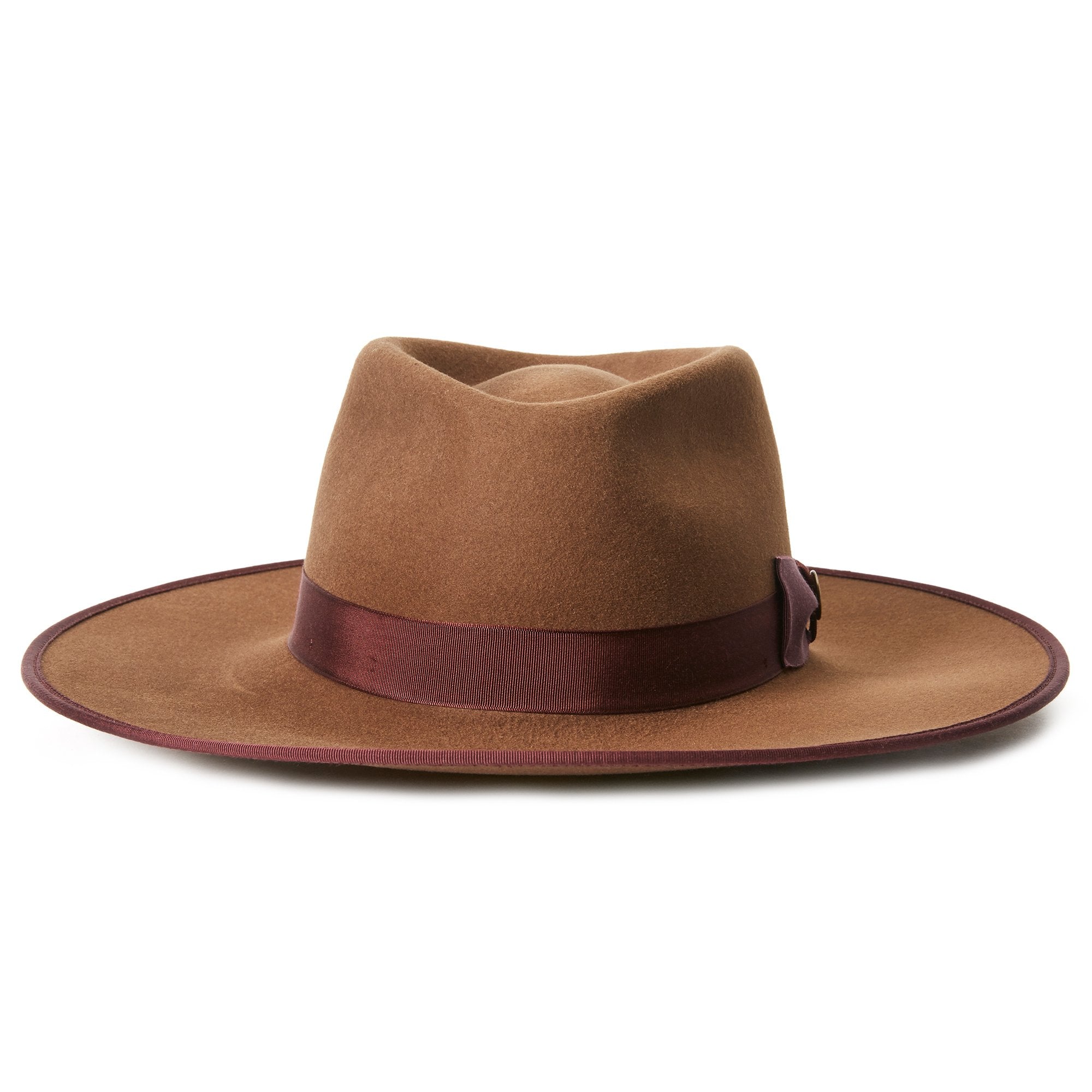 Goorin Bros. painted lady wool wide brim fedora Brown front view