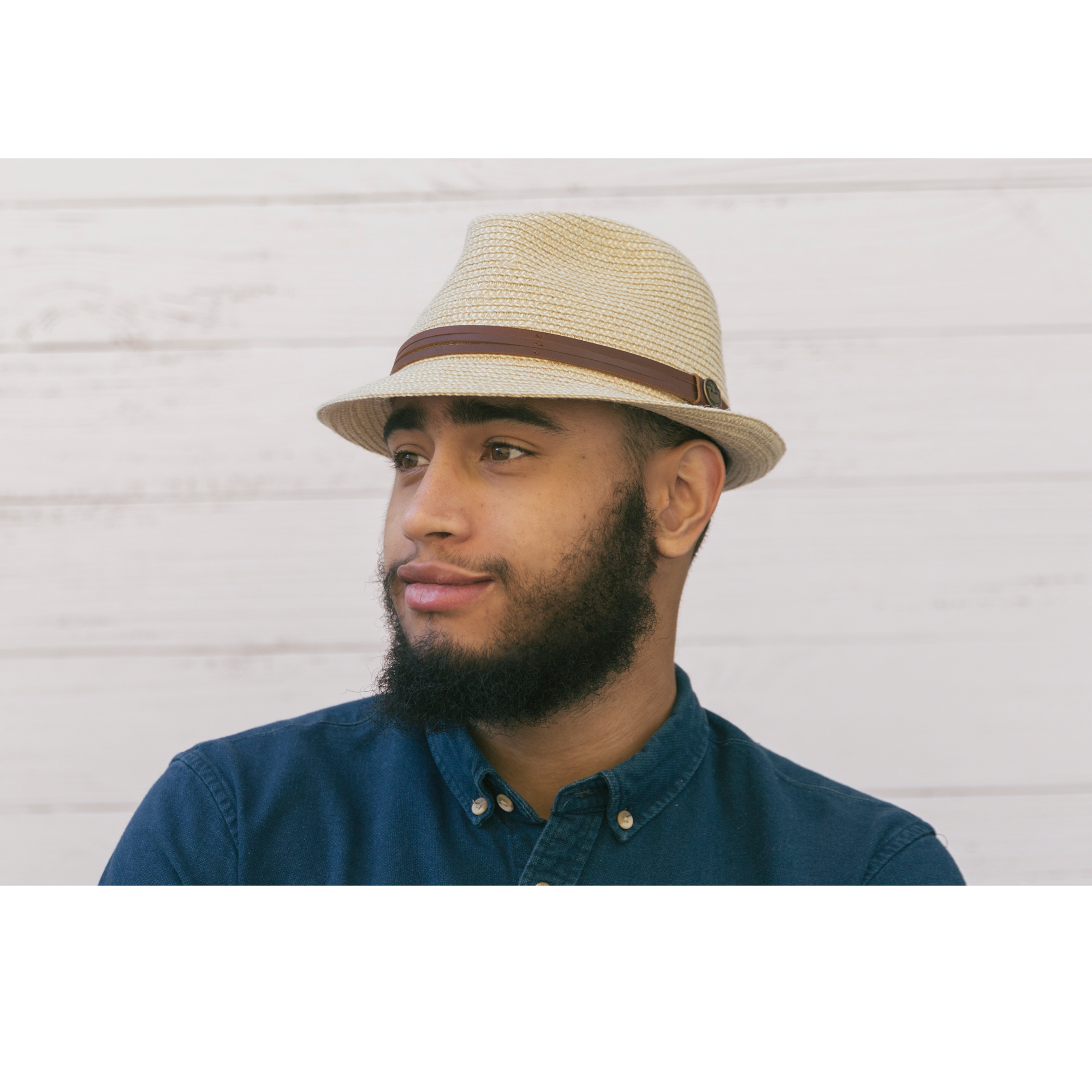 Goorin Bros. laying low teardrop short brim straw fedora hat Natural  mens styling