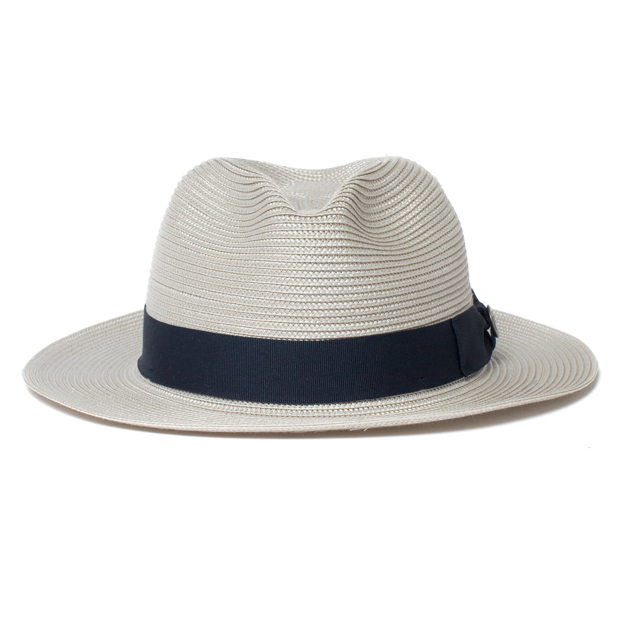 Goorin Bros. love me center dent medium brim polypropelene fedora hat Grey front view