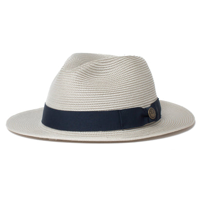 Goorin Bros. love me center dent medium brim polypropelene fedora hat Grey left side view