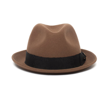 Goorin Bros. mr driver center dent medium brim felt fedora hat Brown front view