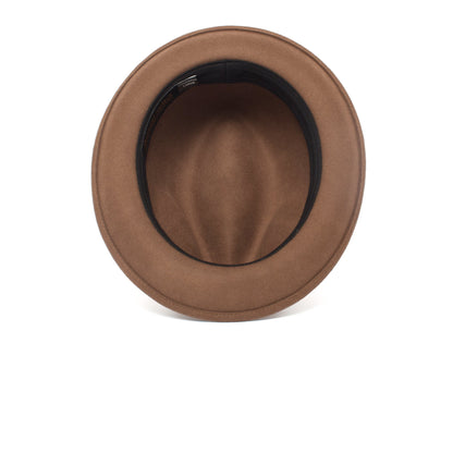 Goorin Bros. mr driver center dent medium brim felt fedora hat Brown under view