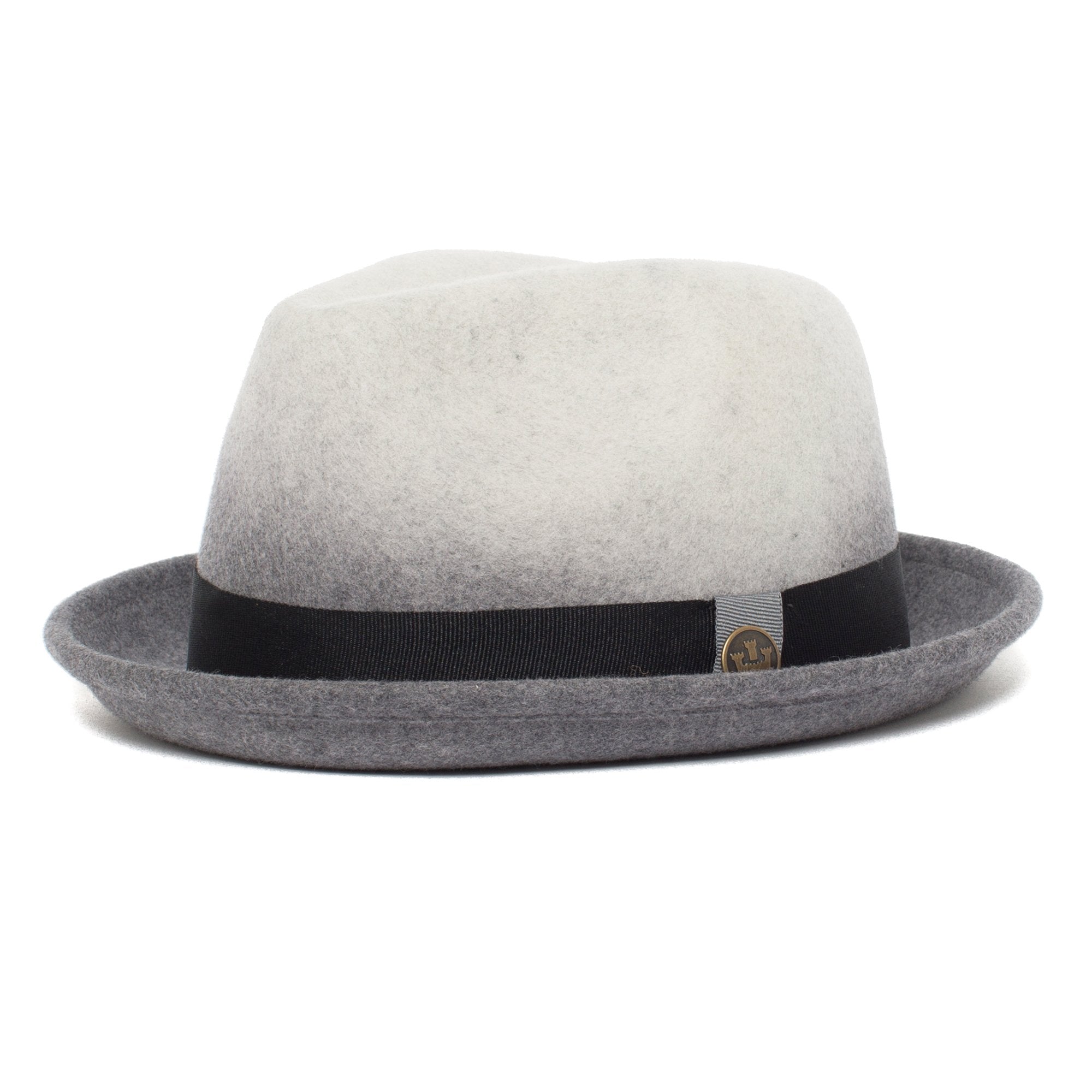 Goorin Bros. brewer center dent short brim wool fedora hat Grey left side view