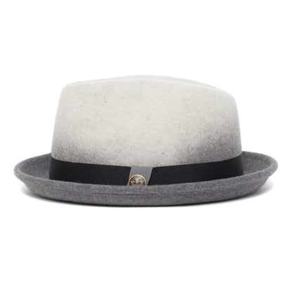 Goorin Bros. brewer center dent short brim wool fedora hat Grey side view