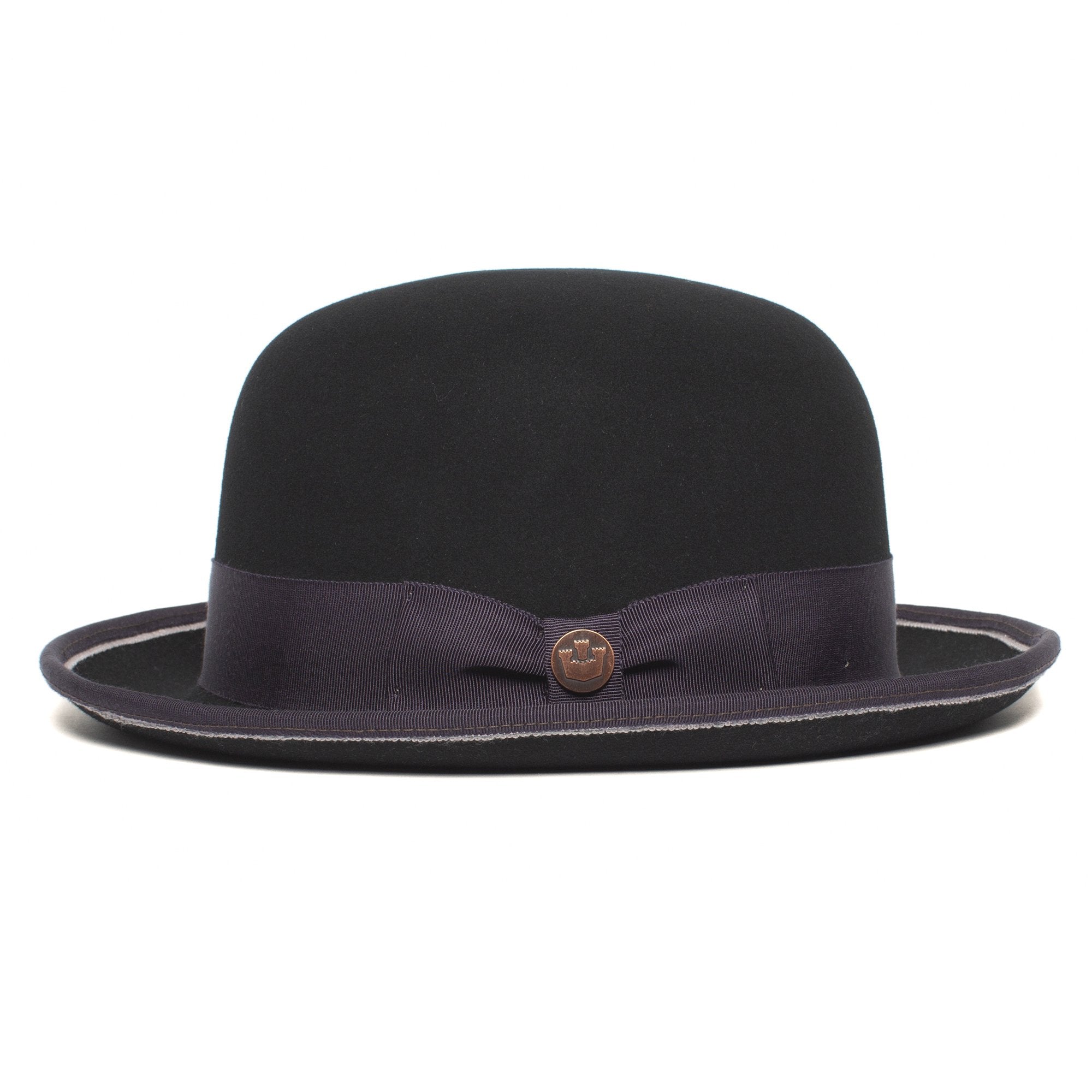 Goorin Bros. one eyed king wool bowler Black side view