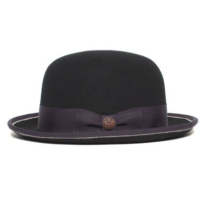 Goorin Bros. one eyed king wool bowler Black side view