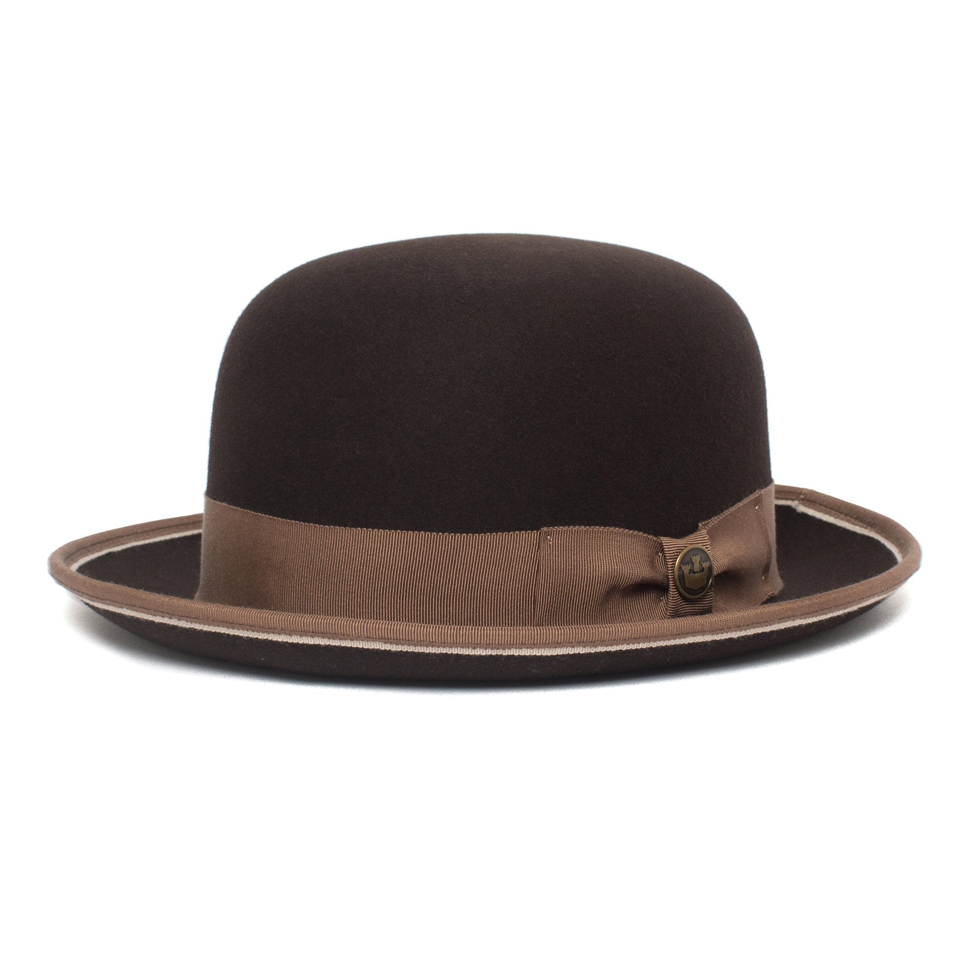 Goorin Bros. one eyed king wool bowler Brown left side view