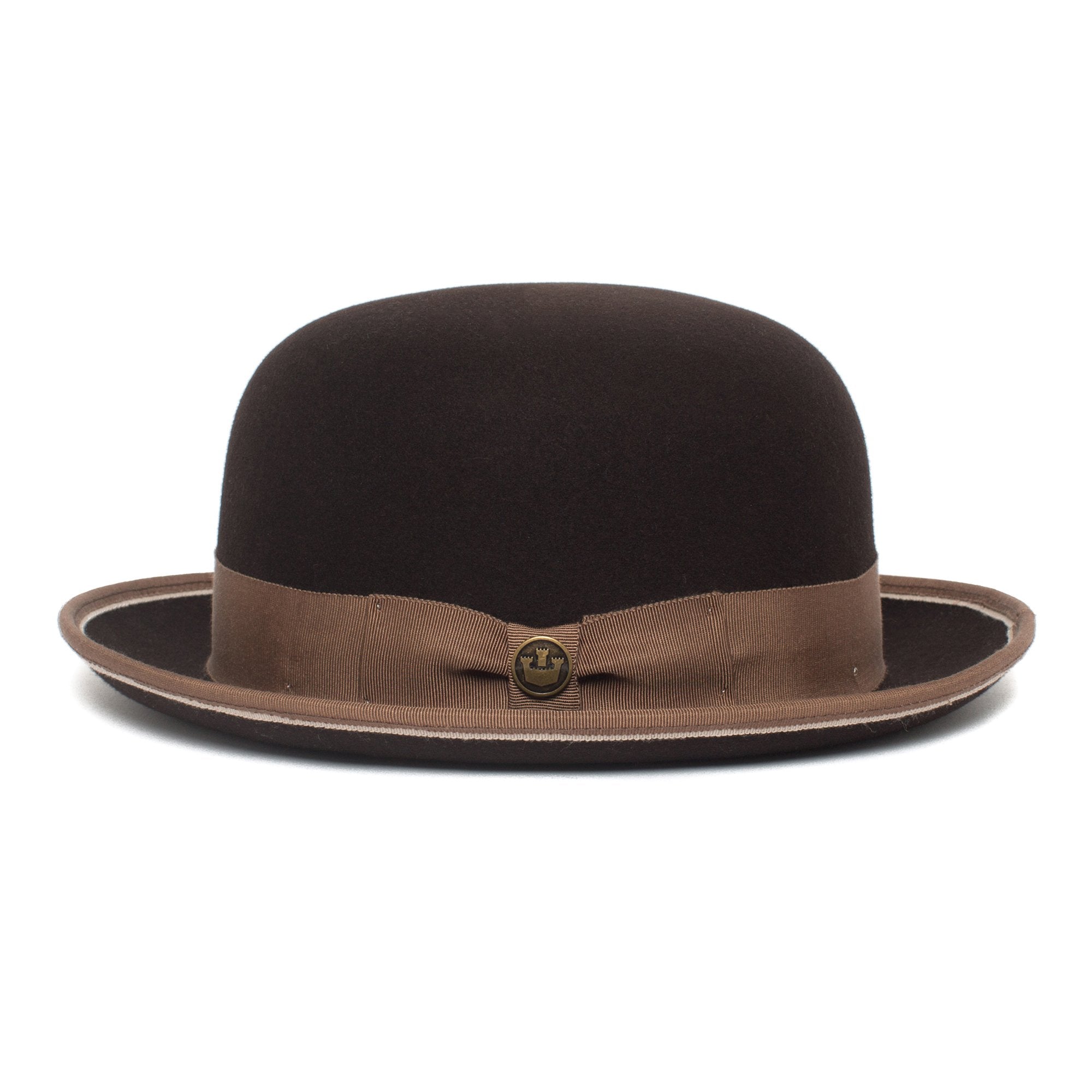 Goorin Bros. one eyed king wool bowler Brown side view