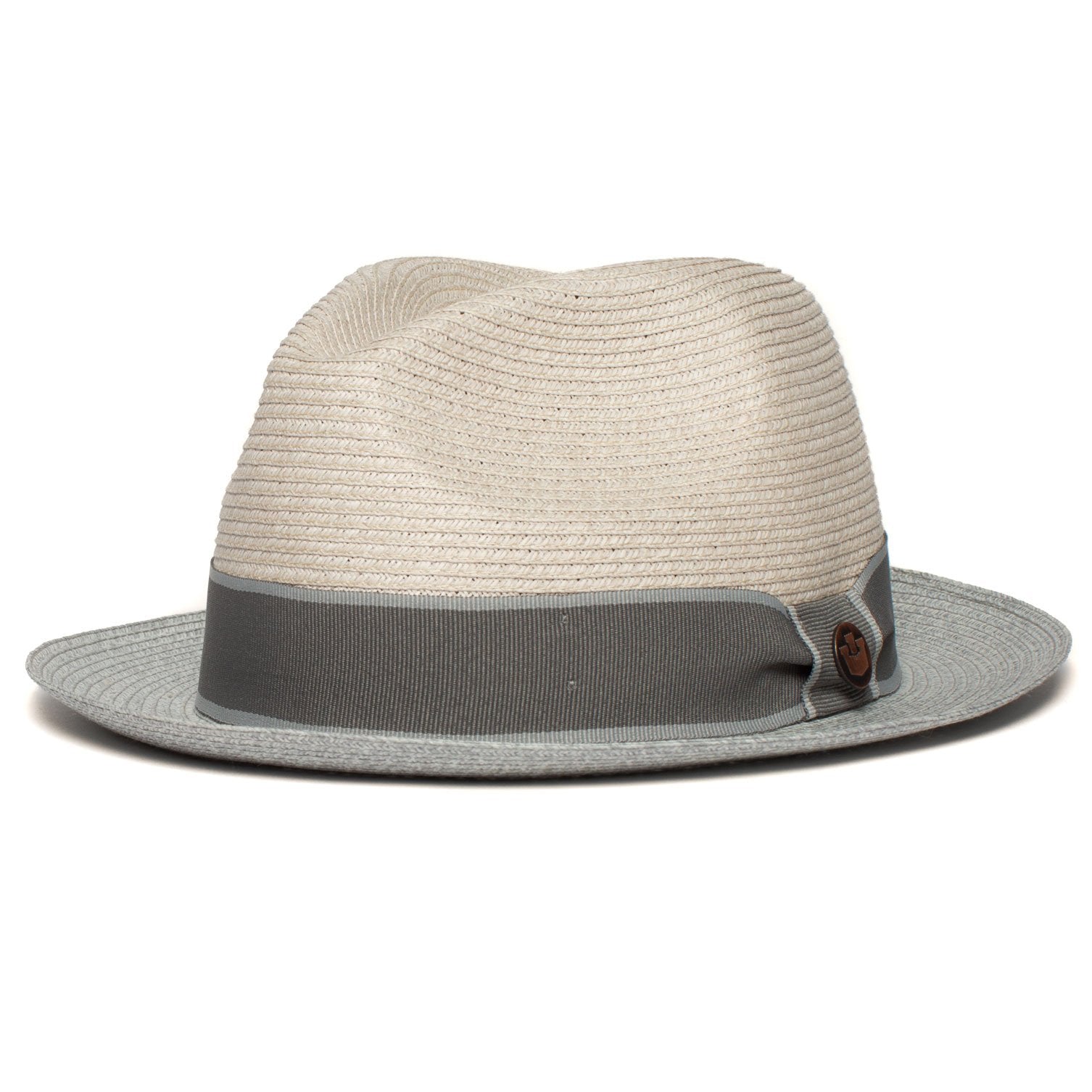 Goorin Bros. brighton high center dent medium brim paper poly blend fedora hat White left side view