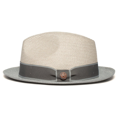 Goorin Bros. brighton high center dent medium brim paper poly blend fedora hat White side view