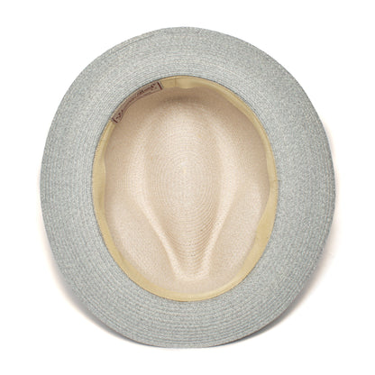 Goorin Bros. brighton high center dent medium brim paper poly blend fedora hat White under view