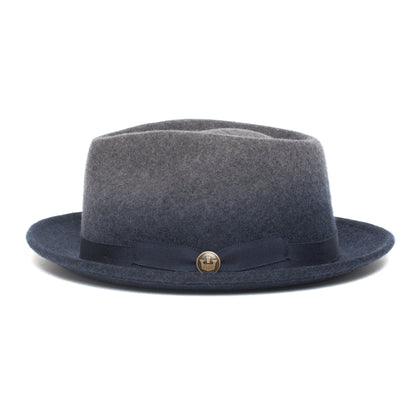 Goorin Bros. late night teardrop short brim felt fedora hat Navy side view