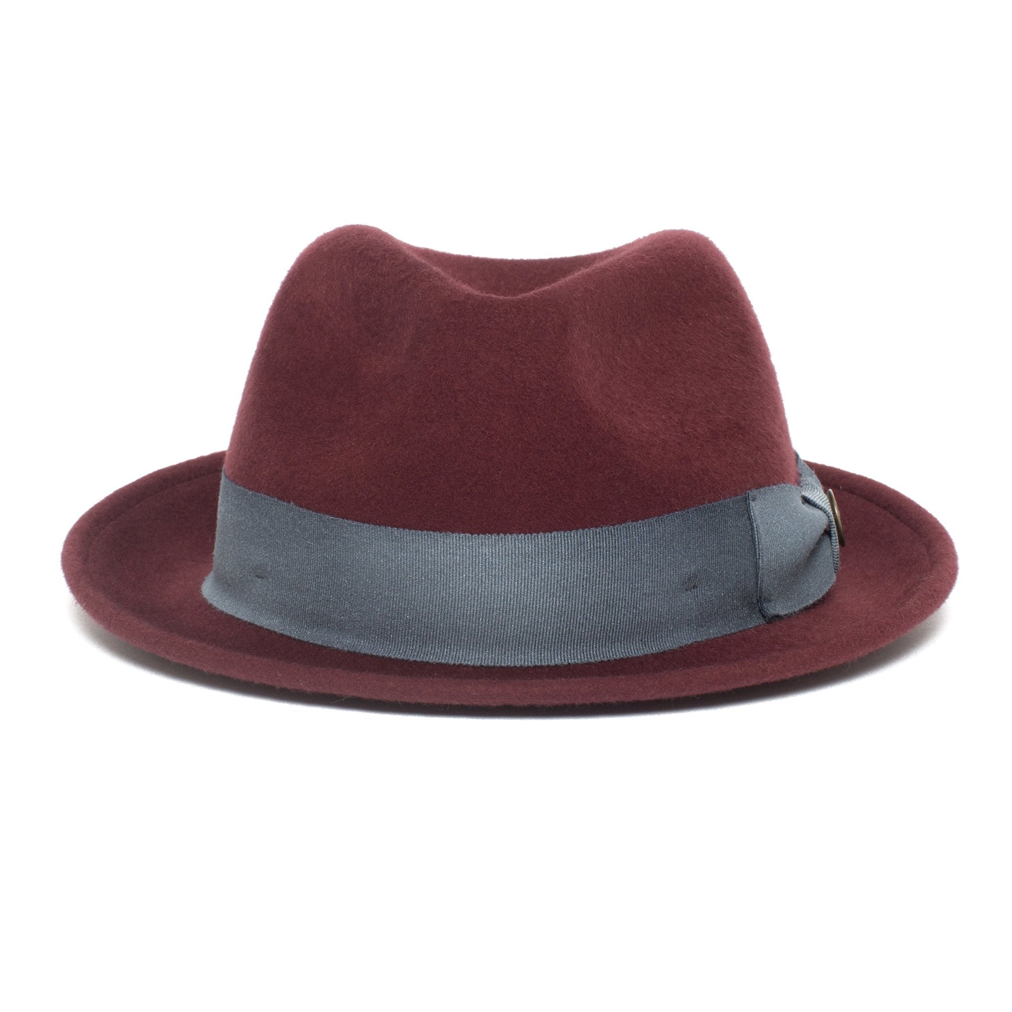 Goorin Bros. party times center dent medium brim felt fedora hat Burgundy front view