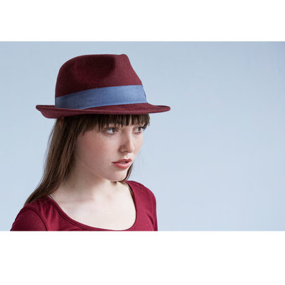 Goorin Bros. Party Times Burgundy fedora womens styling