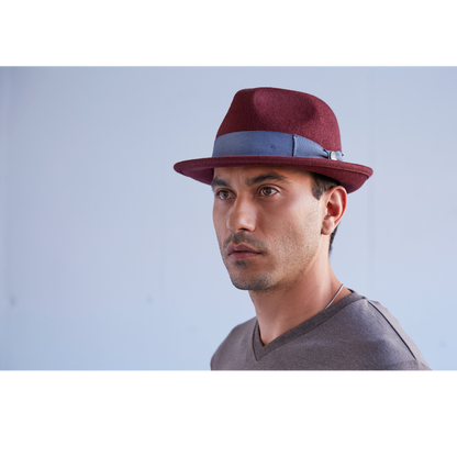 Goorin Bros. Party Times Burgundy fedora mens styling