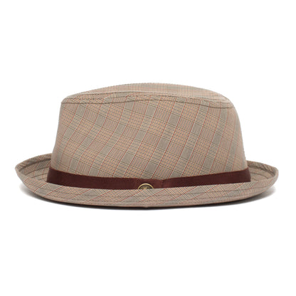 Goorin Bros. the occasion center dent short brim cotton fedora hat Tan side view