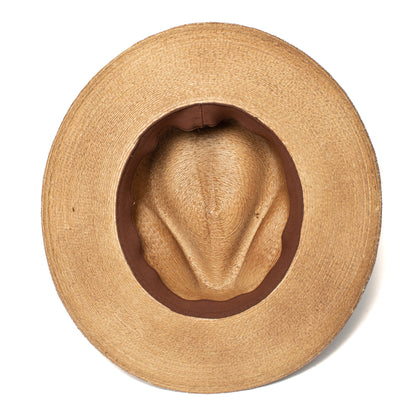Goorin Bros. tomas santiago teardrop wide brim straw fedora hat Copper under view