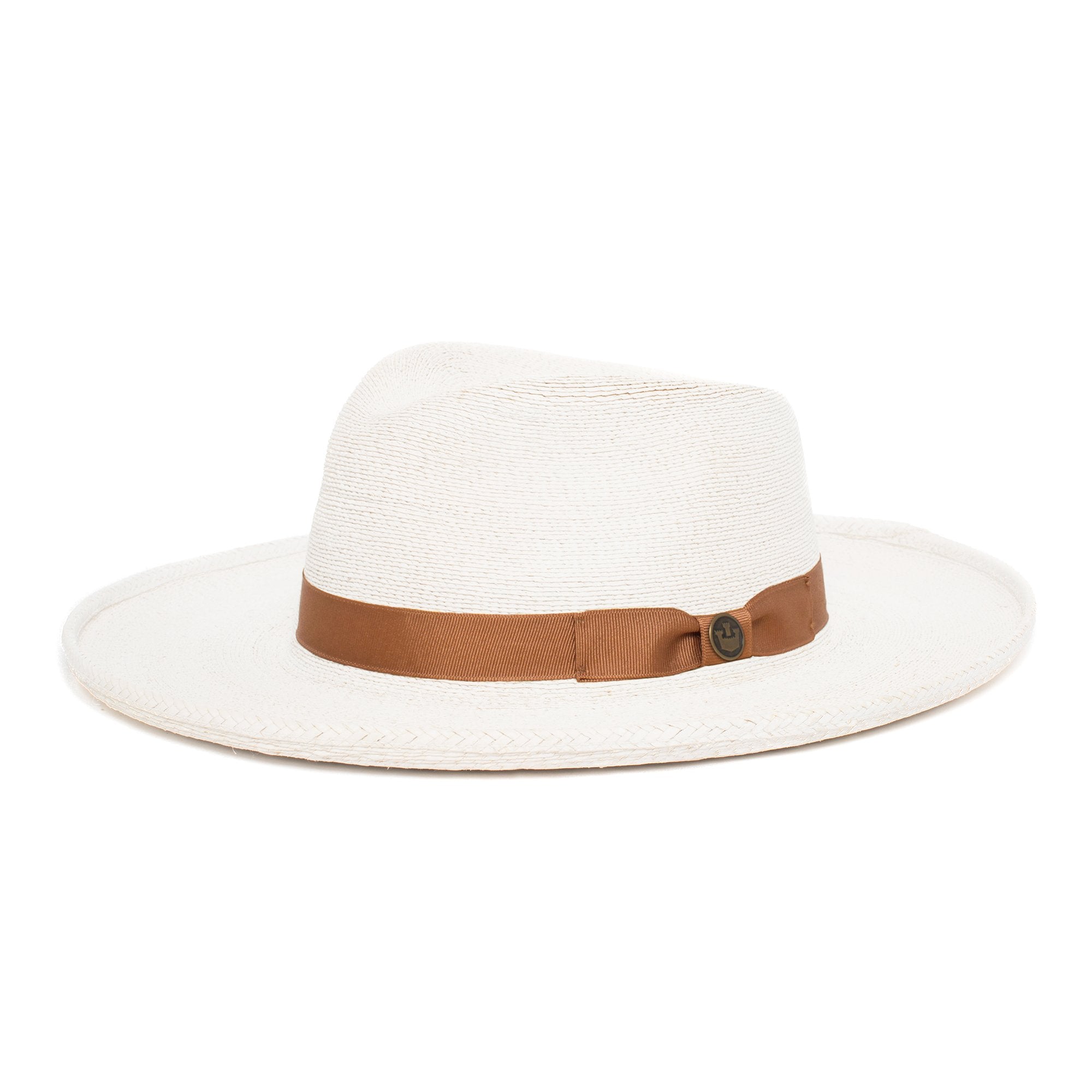 Goorin Bros. tomas santiago teardrop wide brim straw fedora hat Natural left side view