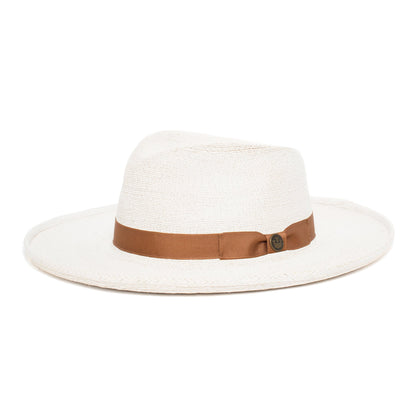 Goorin Bros. tomas santiago teardrop wide brim straw fedora hat Natural left side view