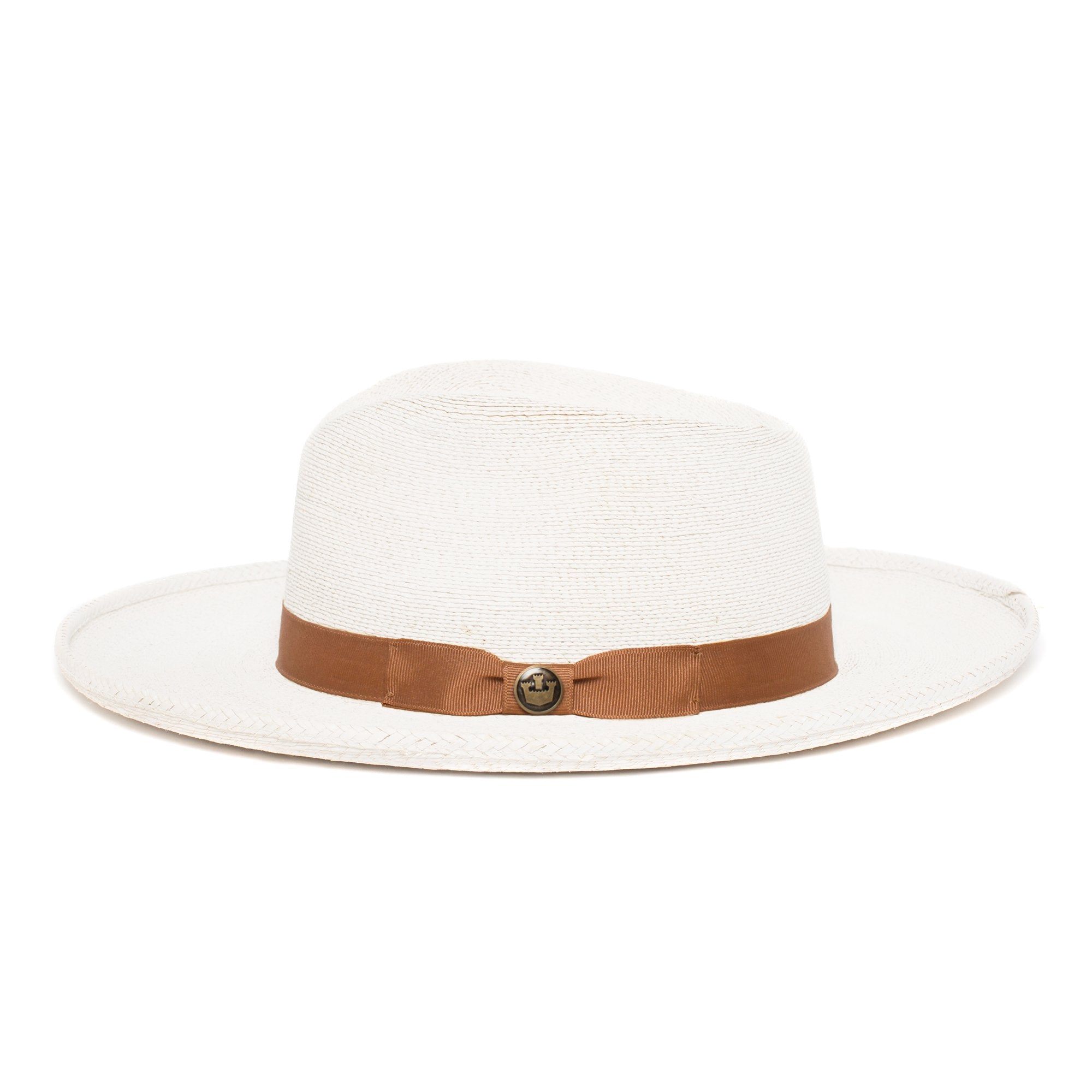 Goorin Bros. tomas santiago teardrop wide brim straw fedora hat Natural side view