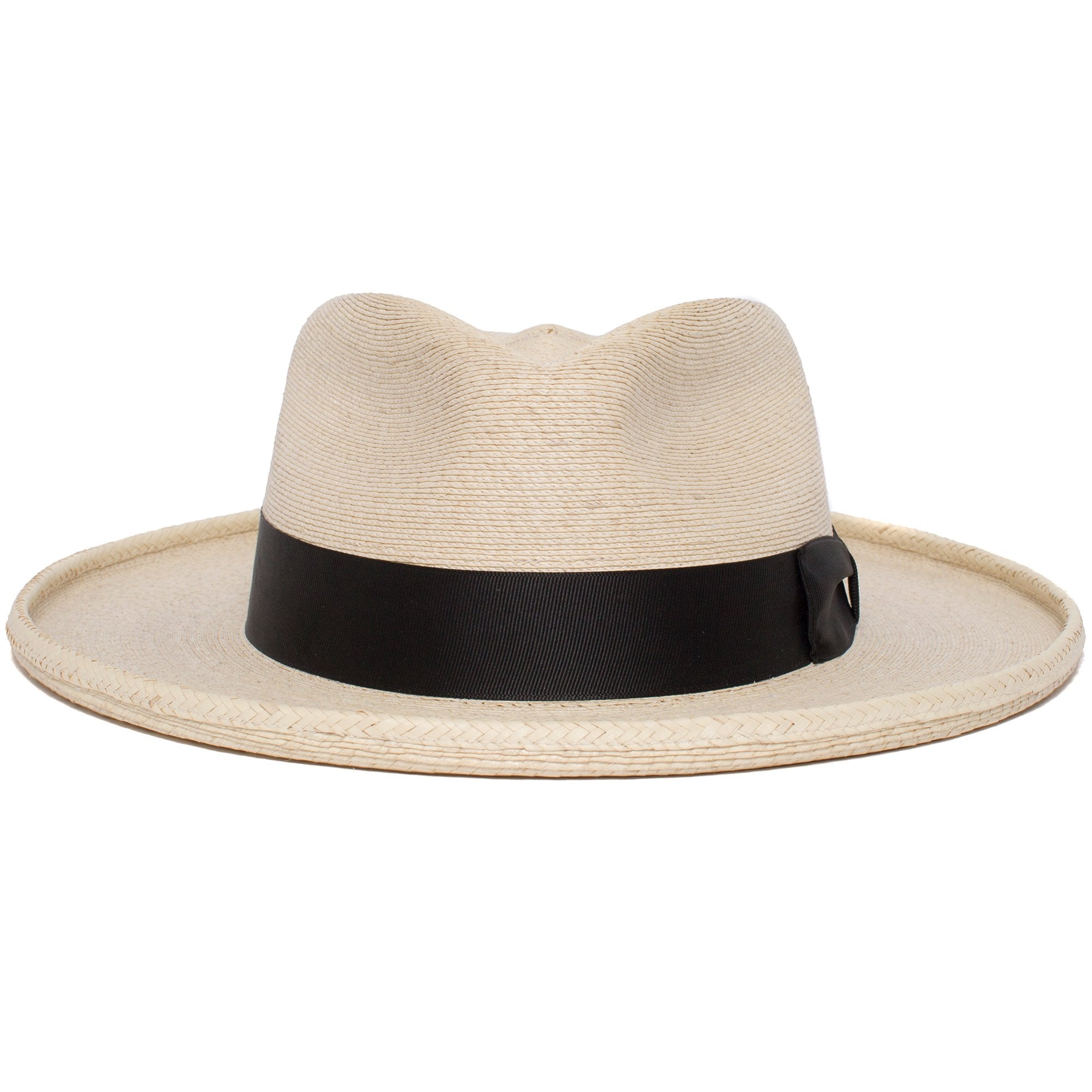 Goorin Bros. tomas santiago teardrop wide brim straw fedora hat White front view