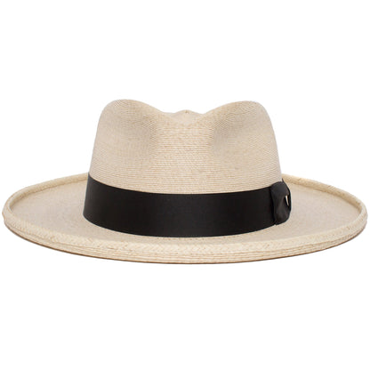 Goorin Bros. tomas santiago teardrop wide brim straw fedora hat White front view