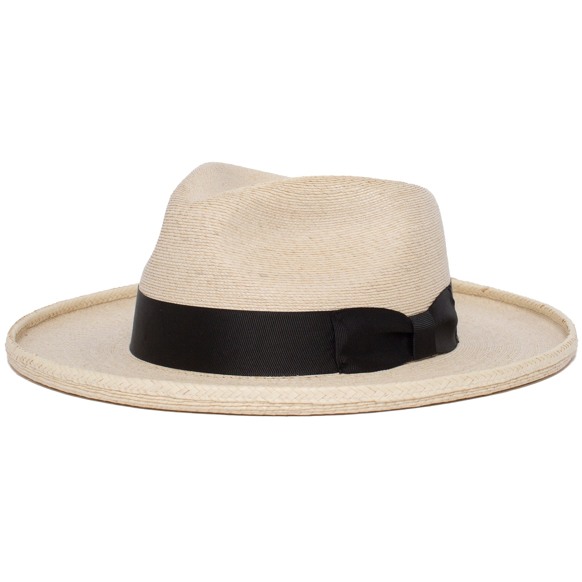 Goorin Bros. tomas santiago teardrop wide brim straw fedora hat White left side view