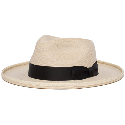 Goorin Bros. tomas santiago teardrop wide brim straw fedora hat White left side view
