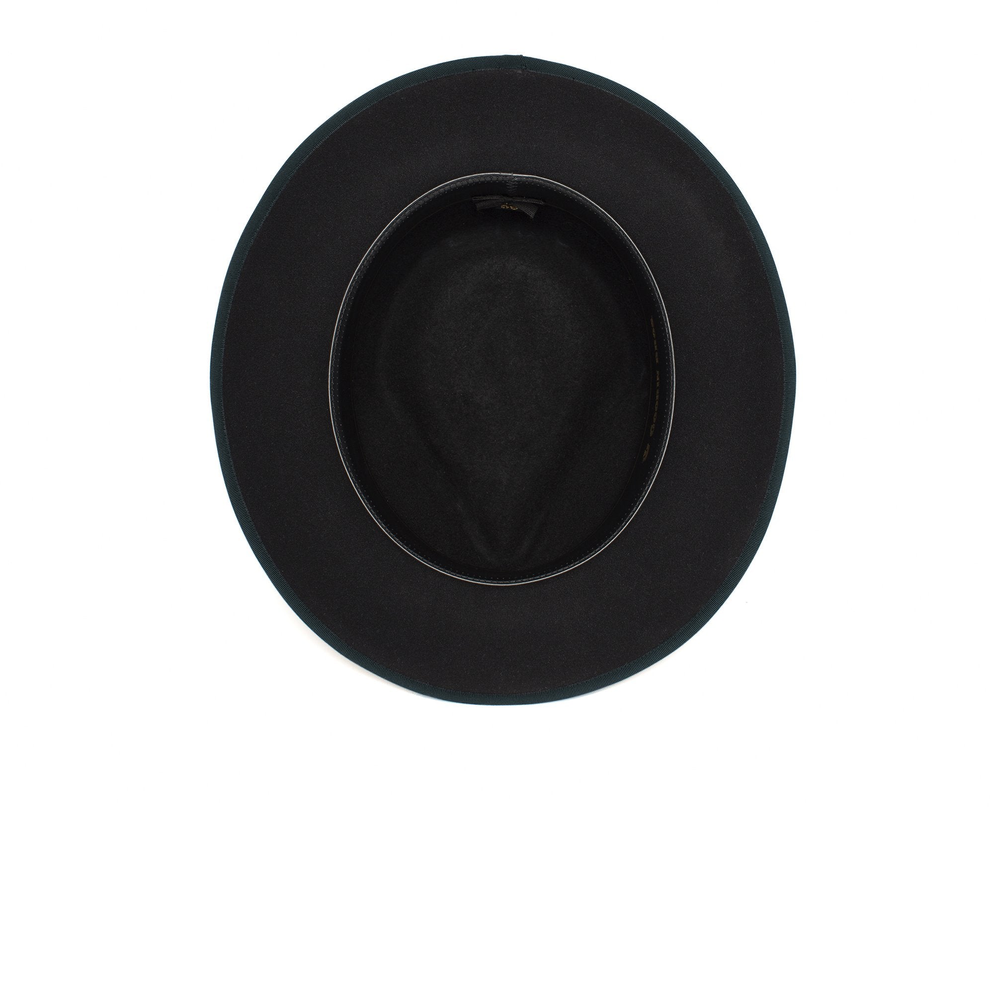 Goorin Bros. river gray teardrop wide brim felt fedora hat Black under view