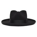 Goorin Bros. colonel pierce teardrop wide brim felt fedora hat Black front view