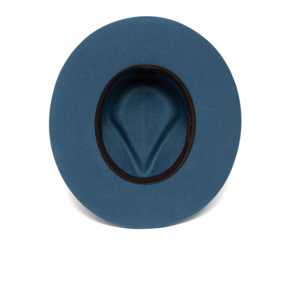 Goorin Bros. colonel pierce teardrop wide brim felt fedora hat Blue under view