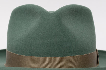 Goorin Bros. colonel pierce teardrop wide brim felt fedora hat Olive Material Zoom in