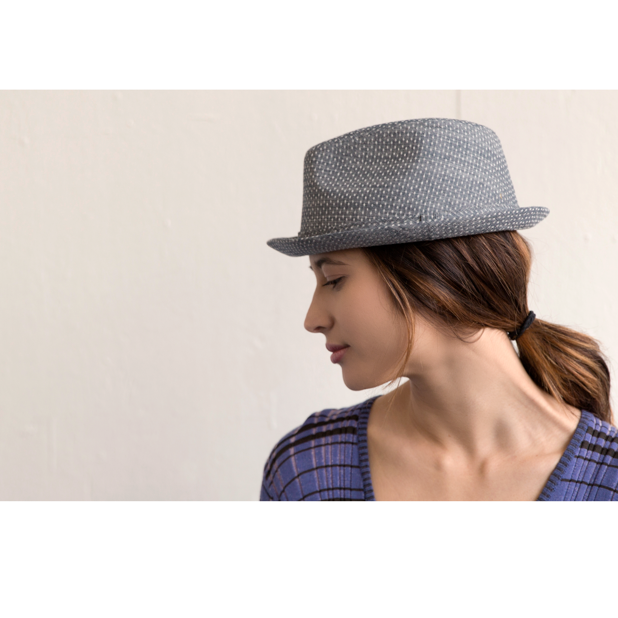 Goorin Bros. Laid Back Blue flip up womens styling