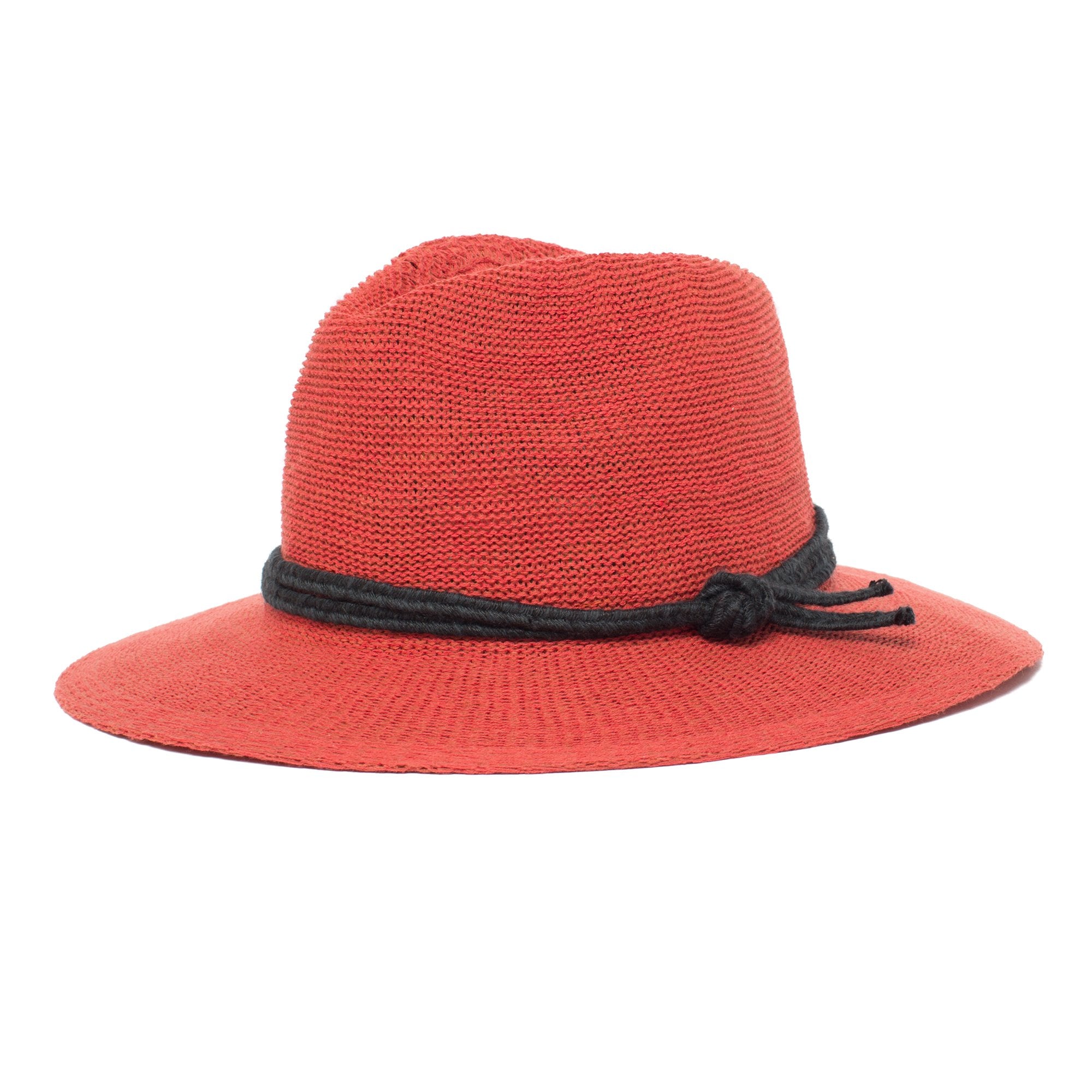 Goorin Bros. shimmy shimmy center dent wide brim cotton blend fedora hat Rust left side view