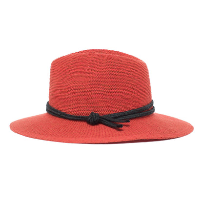 Goorin Bros. shimmy shimmy center dent wide brim cotton blend fedora hat Rust side view