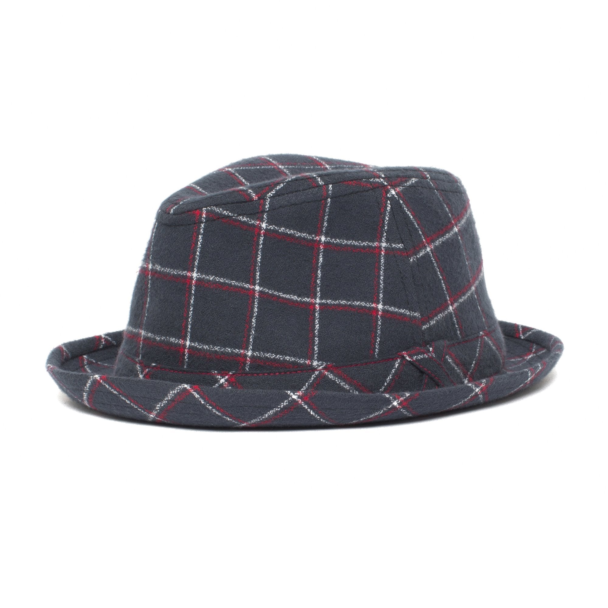 Goorin Bros. canyon reef center dent short brim cotton fedora hat Navy left side view
