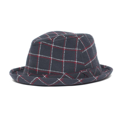 Goorin Bros. canyon reef center dent short brim cotton fedora hat Navy left side view