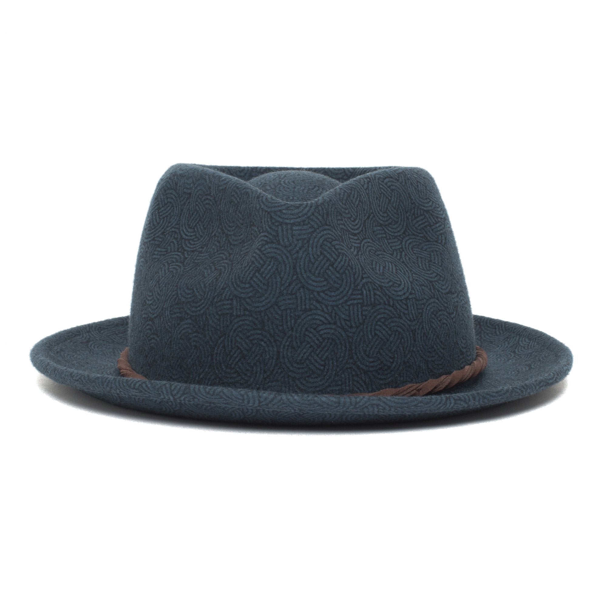 Goorin Bros. the pacifc teardrop medium brim felt fedora hat Blue front view