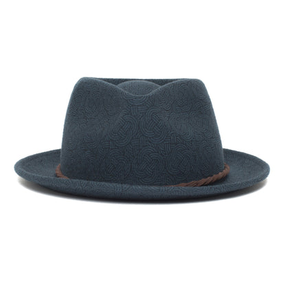 Goorin Bros. the pacifc teardrop medium brim felt fedora hat Blue front view
