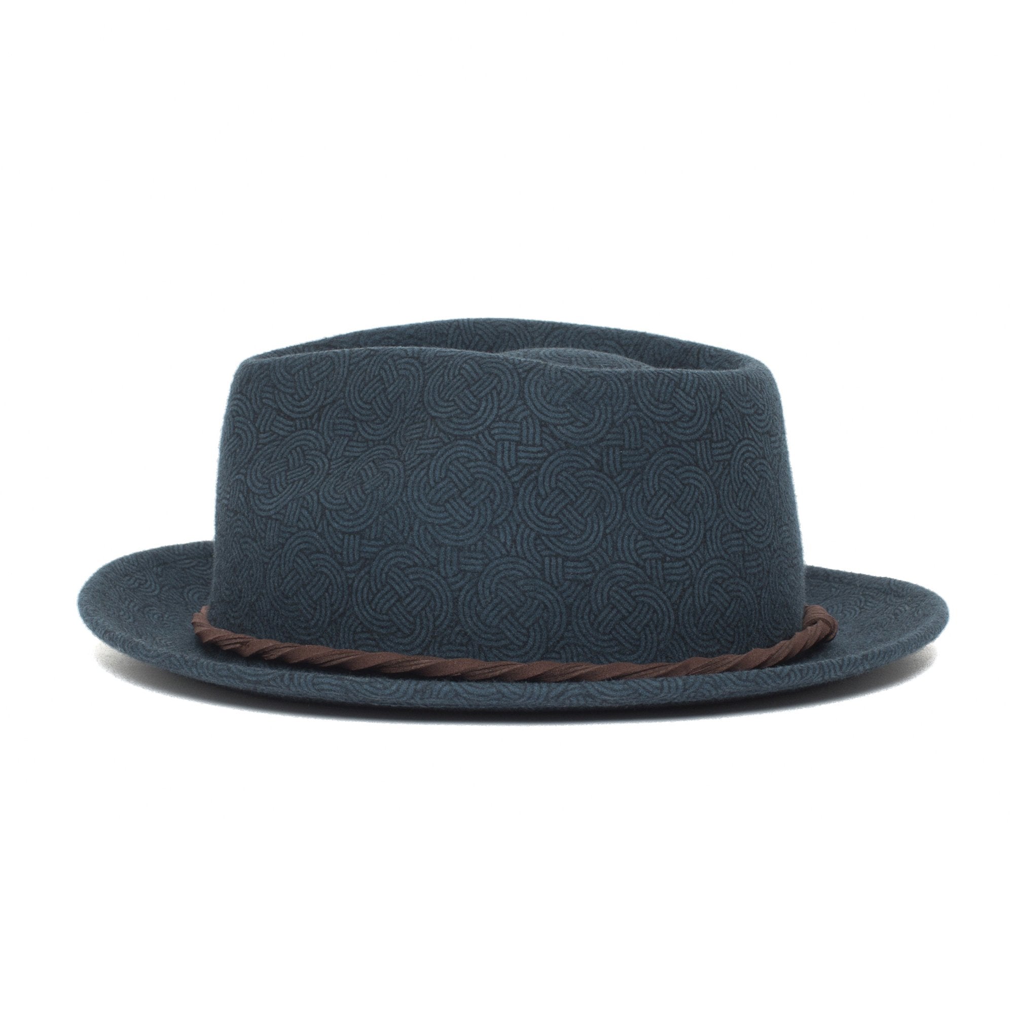 Goorin Bros. the pacifc teardrop medium brim felt fedora hat Blue side view