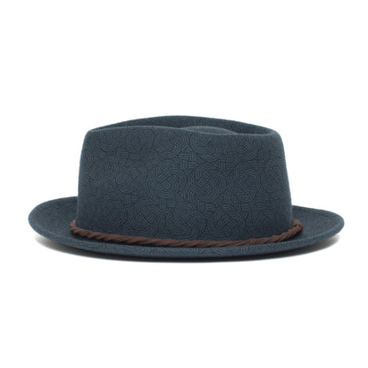 Goorin Bros. the pacifc teardrop medium brim felt fedora hat Blue side view