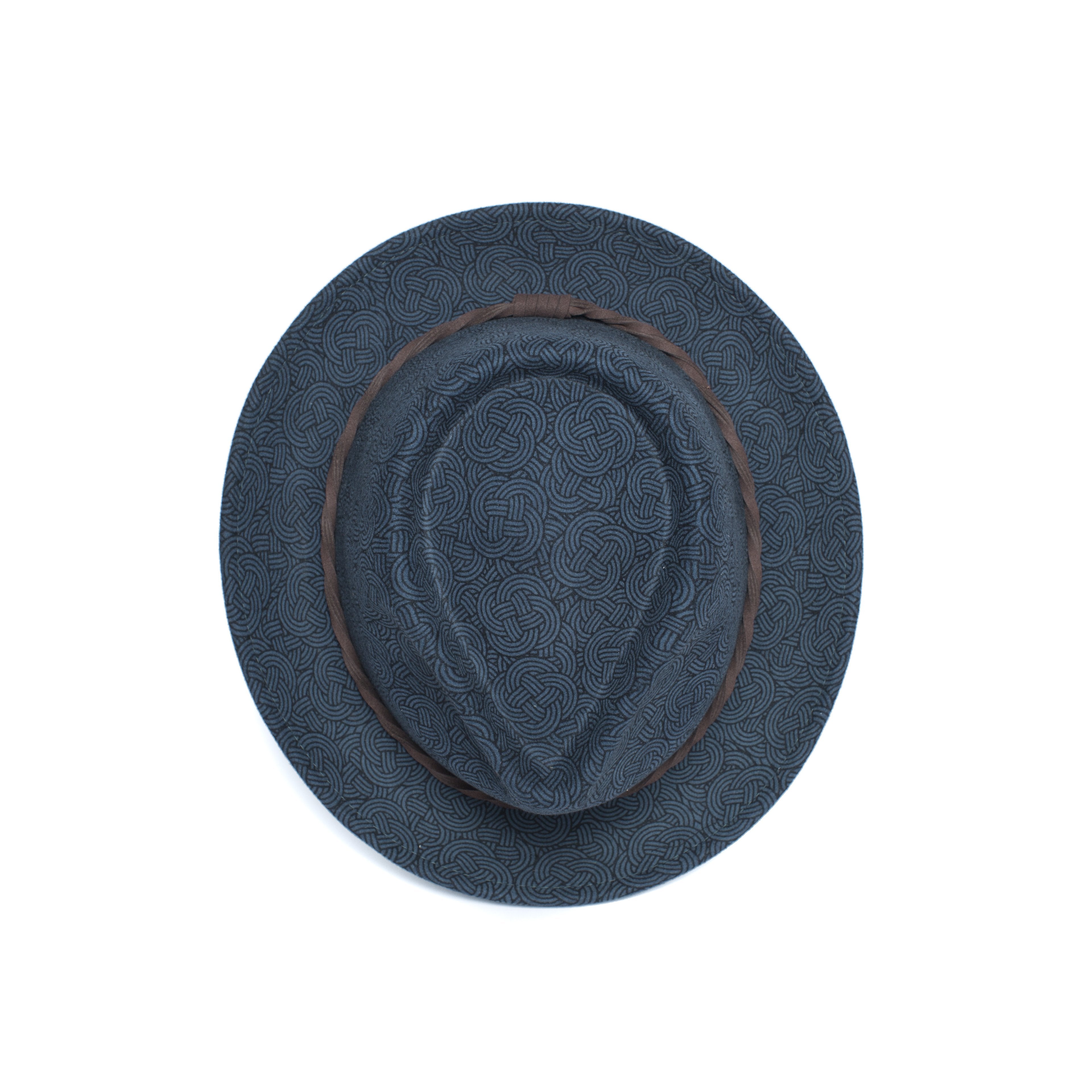 Goorin Bros. the pacifc teardrop medium brim felt fedora hat Blue top view