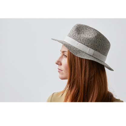 Goorin Bros. roll the dice center dent wide brim polyester fedora hat Black  womens styling