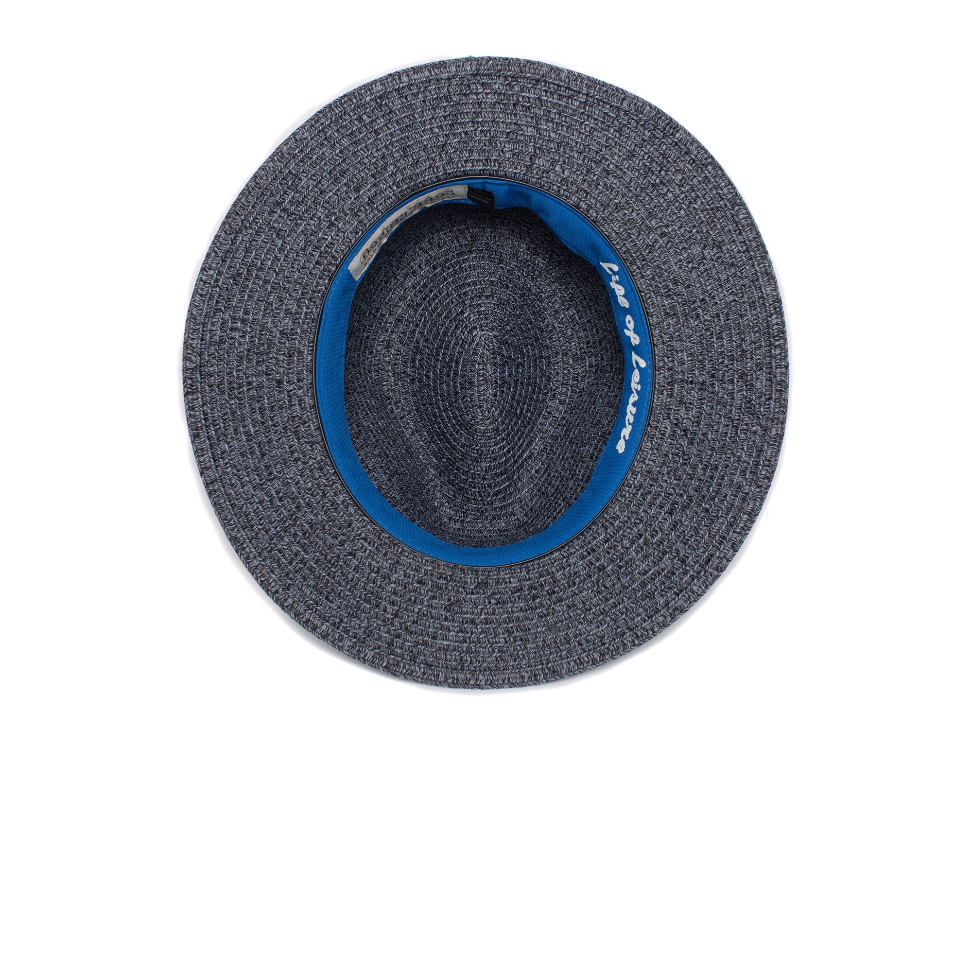 Goorin Bros. roll the dice center dent wide brim polyester fedora hat Navy under view