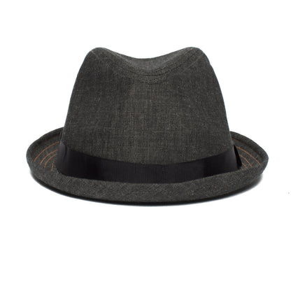 Goorin Bros. go on get center dent short brim cotton fedora hat Black front view