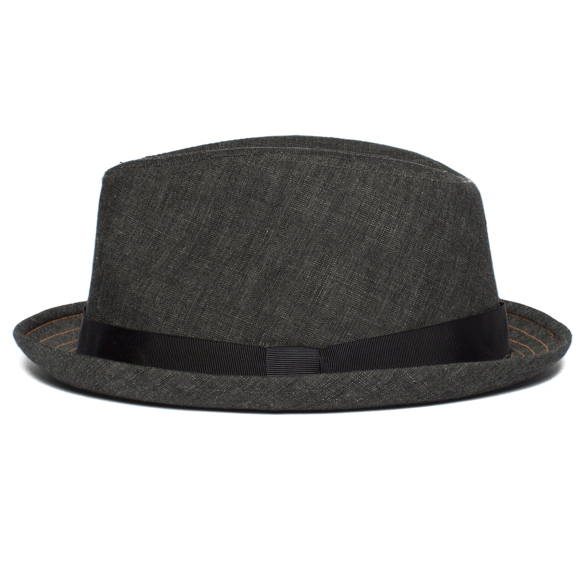Goorin Bros. go on get center dent short brim cotton fedora hat Black side view