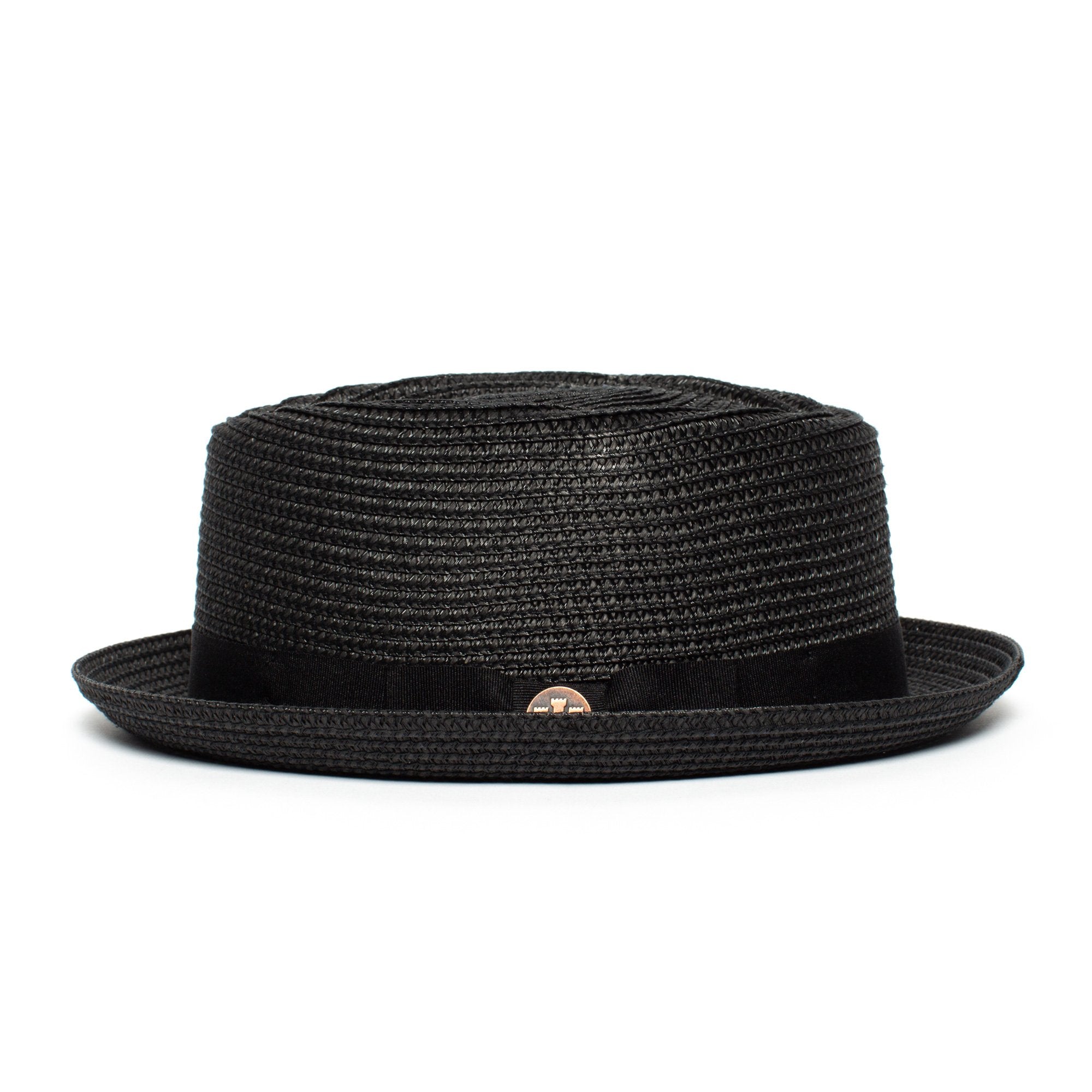 Goorin Bros. low country diamond short brim paper poly blend porkpie fedora hat Black side view