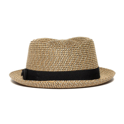 Goorin Bros. low country diamond short brim paper poly blend porkpie fedora hat Natural back view