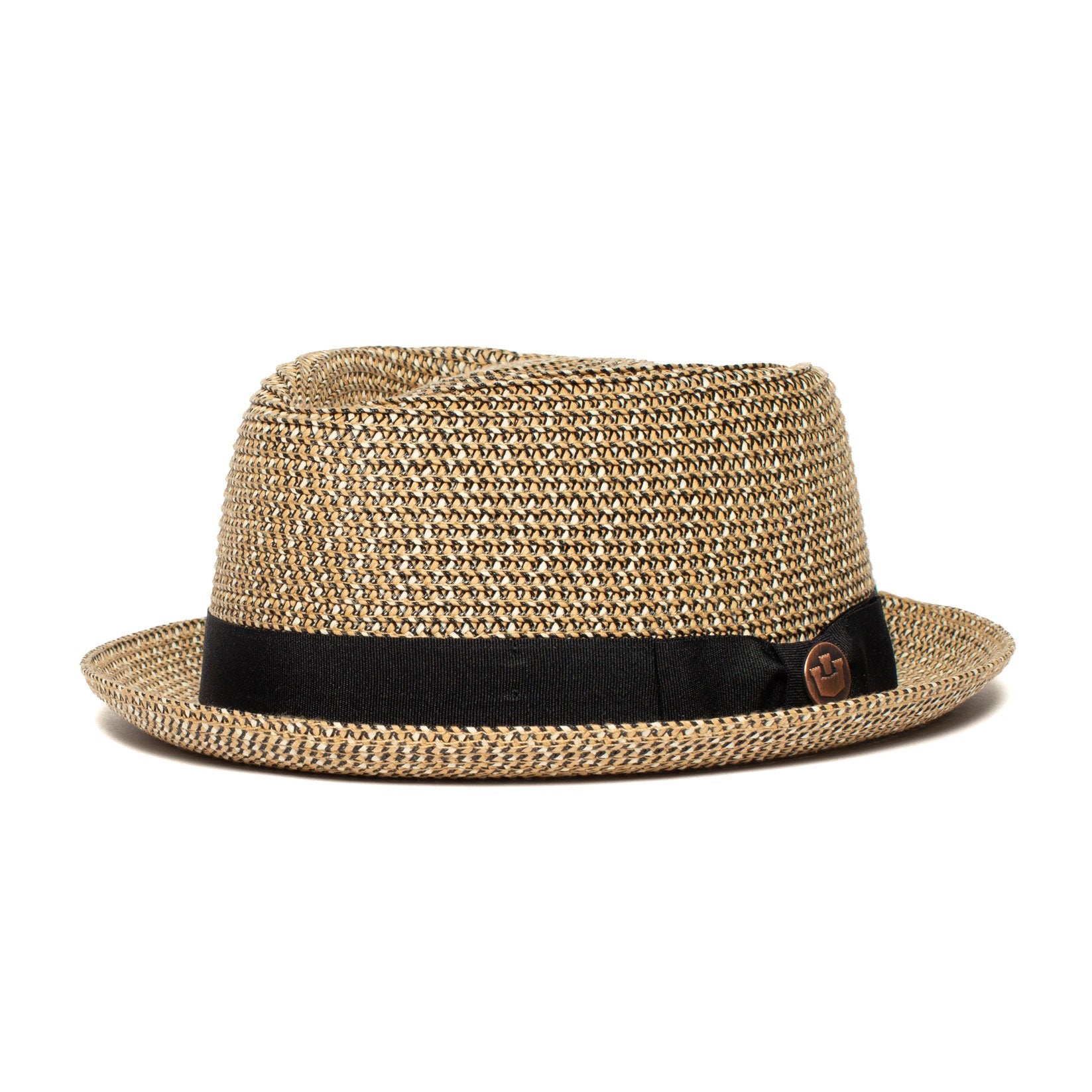 Goorin Bros. low country diamond short brim paper poly blend porkpie fedora hat Natural left side view